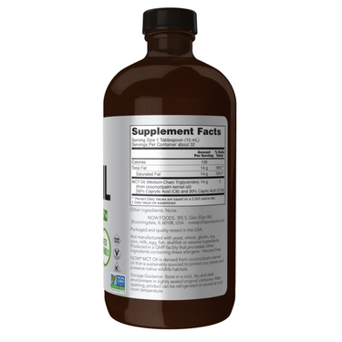 MCT Oil Liquid in Glass Bottle